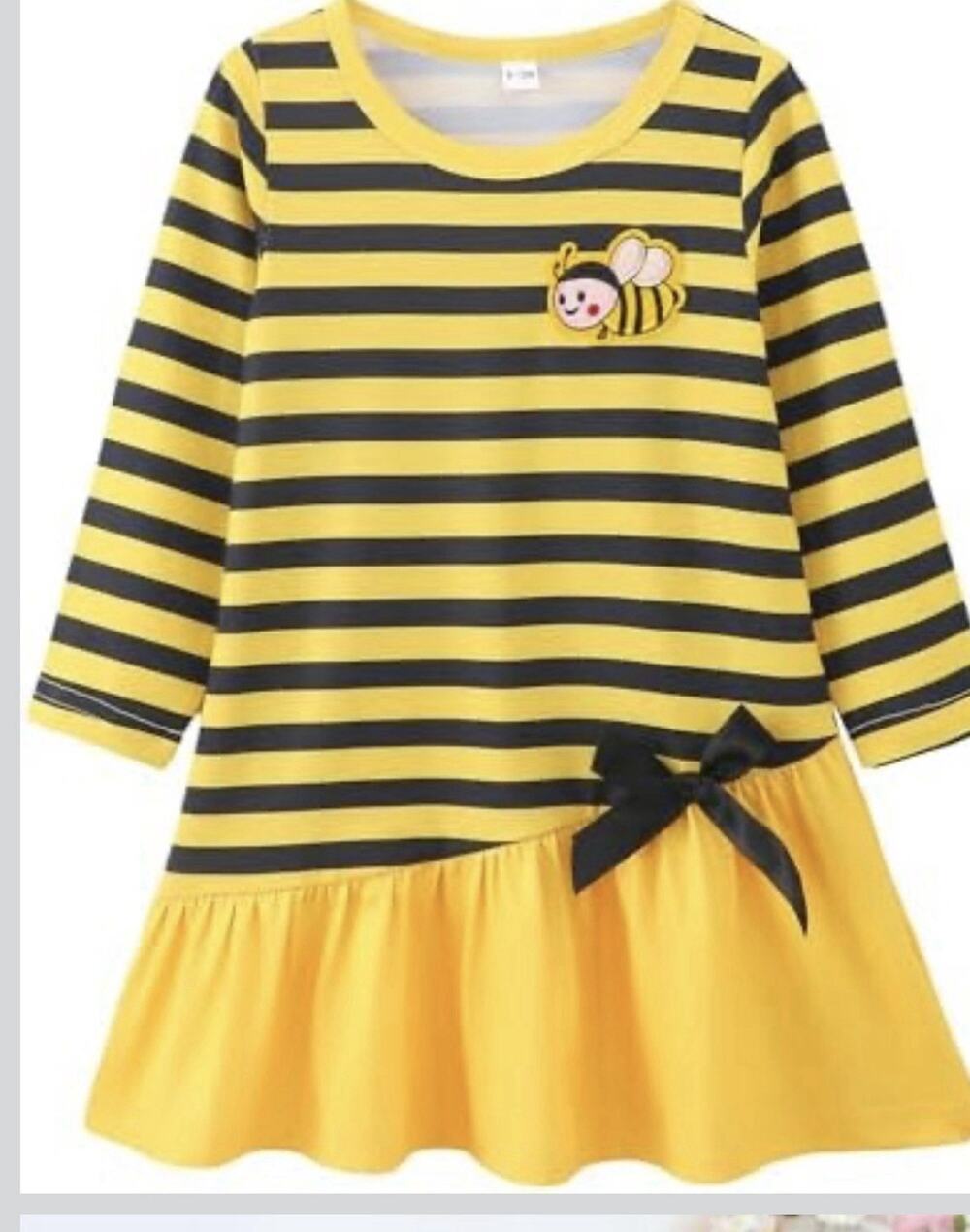 Girls Bumblebee Dress 6-9 Month New